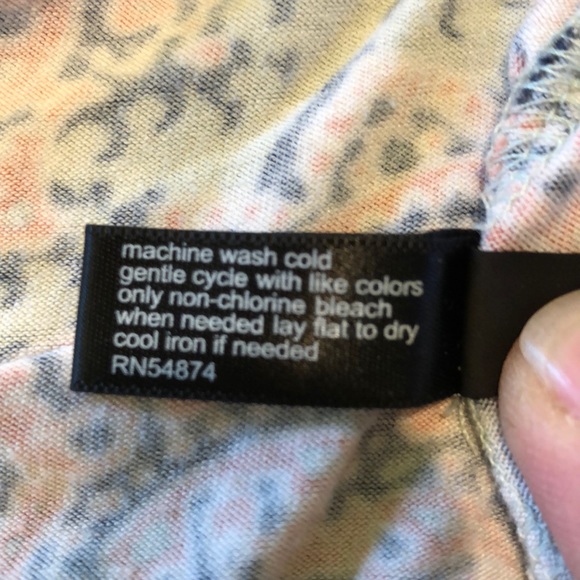 The Limited Top Peach Paisley Tank Sleeveless Large - Picture 6 of 6